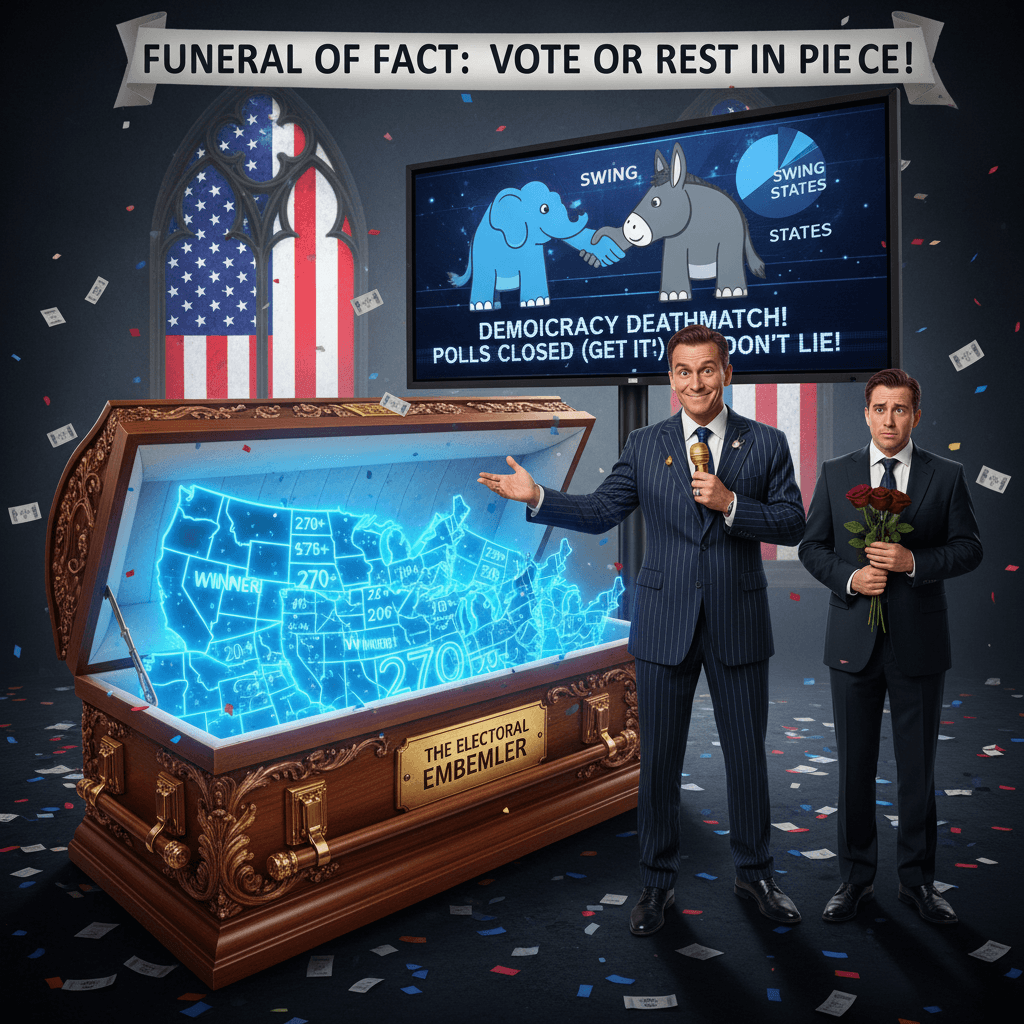 guy asked about funeral, got electoral college stats instead