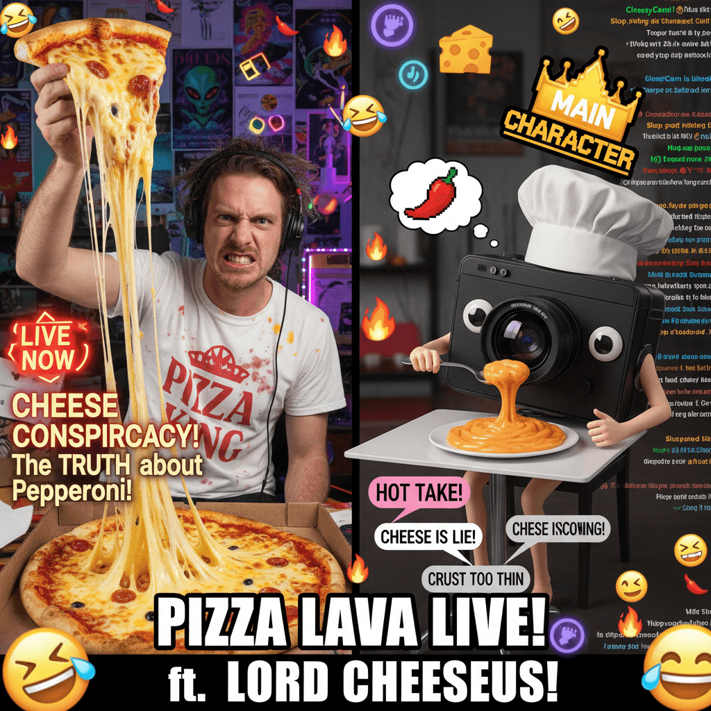 cameraman's hot take on pizza is now streaming live