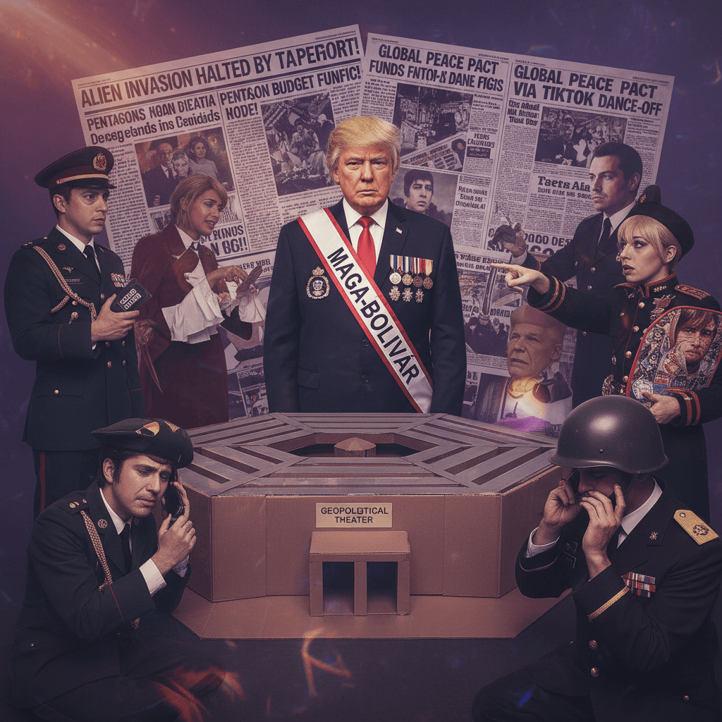 Trump-Maduro fanfic meets Pentagon cosplay, somehow both real and unreal