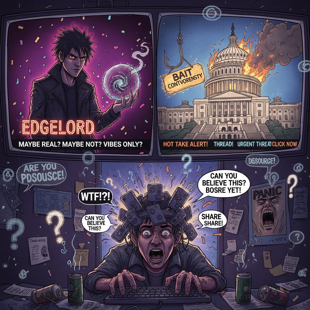 edgelord breaks news that may or may not be real, vibes only