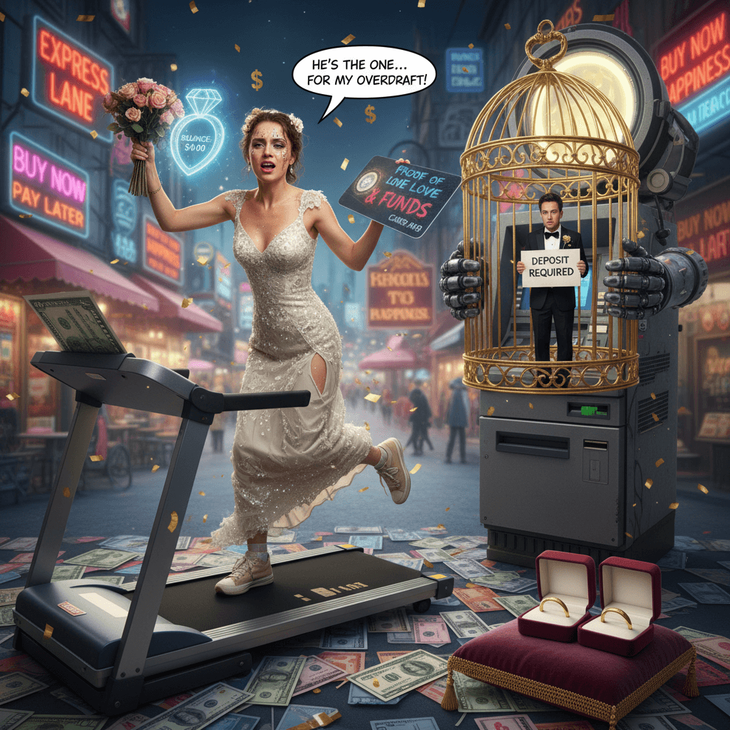 girl speedruns relationship to ATM withdrawal, proof of funds required