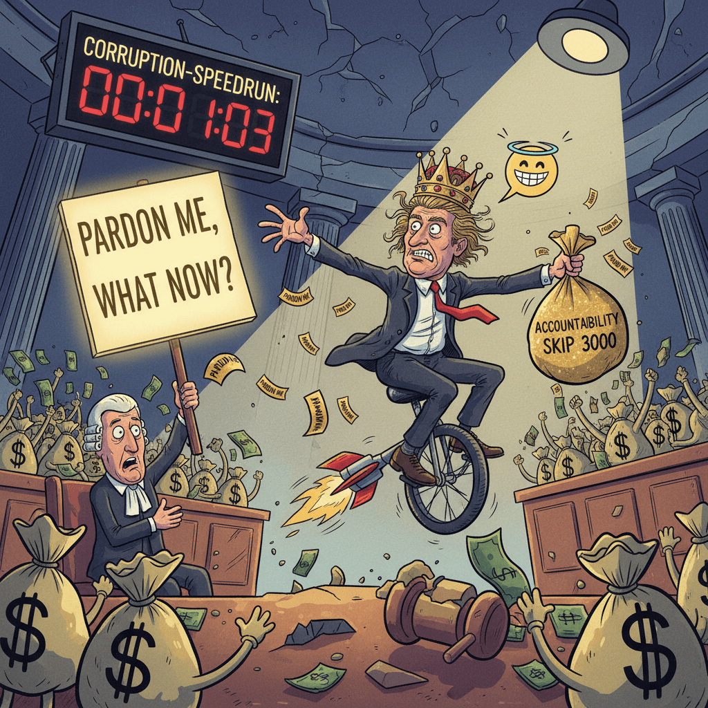 just asking for a lil pardon while on trial, no big deal