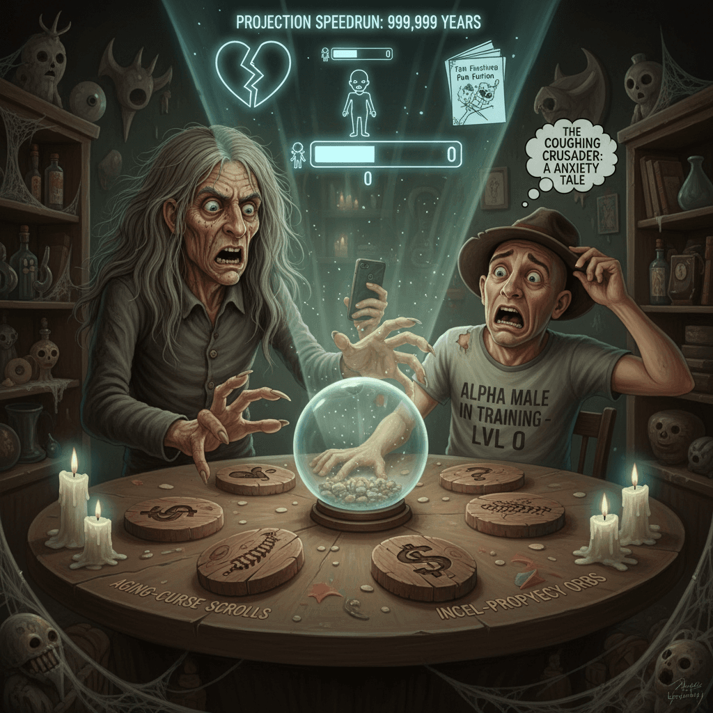 Unhinged fortune teller predicts worst possible midlife crisis