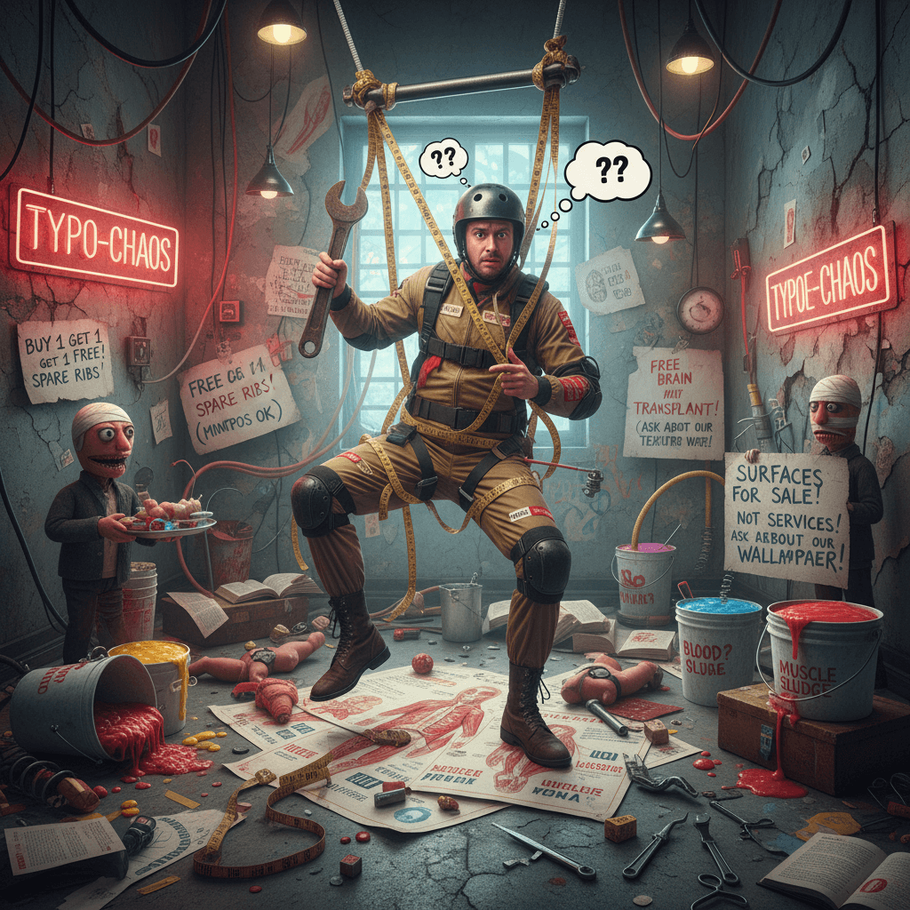 volunteer stuntman confused about his own anatomy