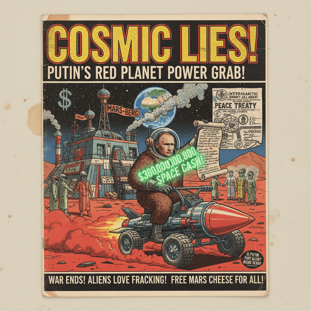 Putin's Mars base speedrun: end war with space deals and $300B