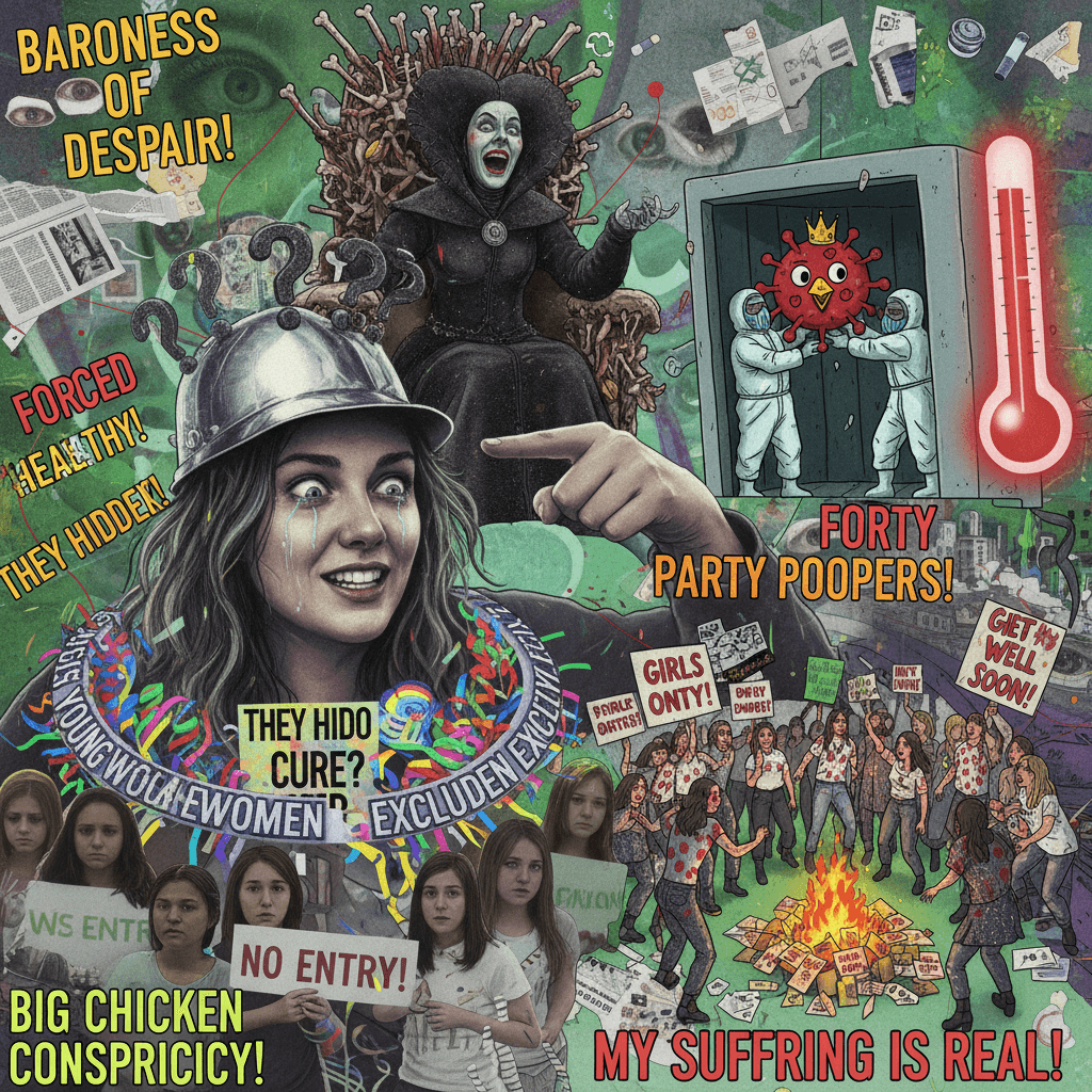 Baroness bad, young women excluded, chickenpox parties suppressed: a fever dream