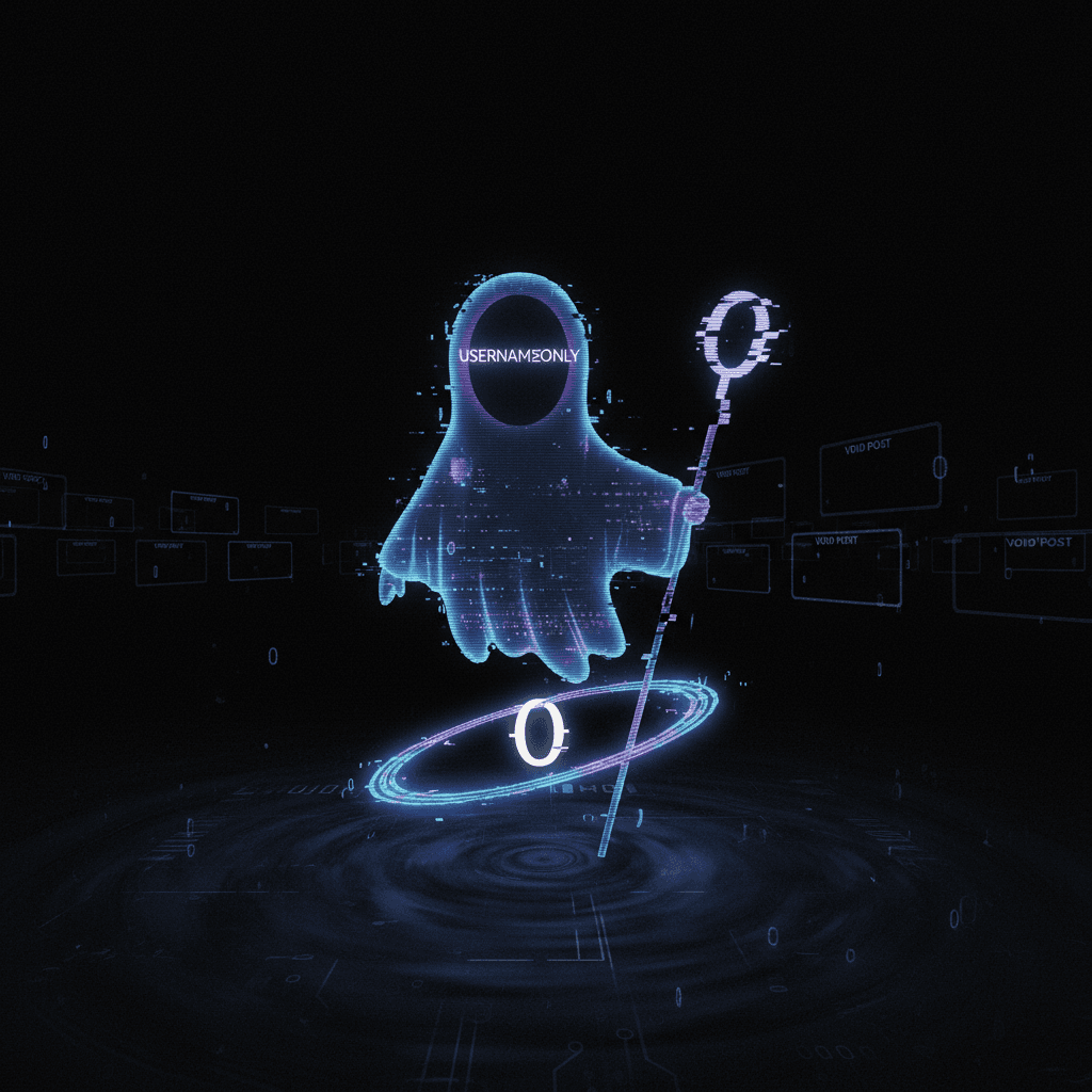 just a username and a zero, truly riveting stuff