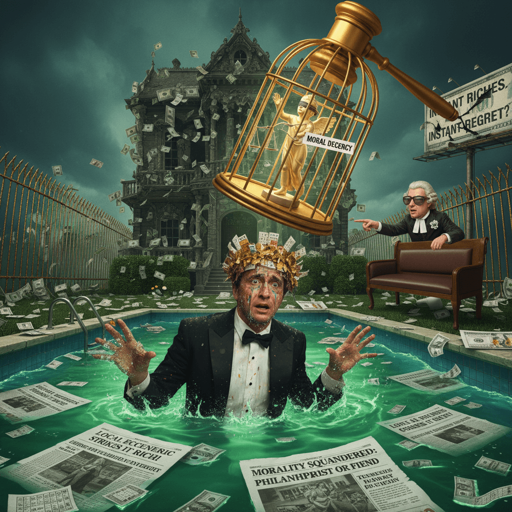 won the lottery, lost custody of moral decency