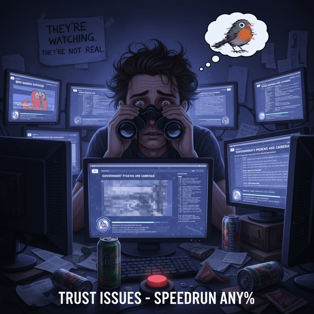 guy worried birds aren't real because youtube convinced him