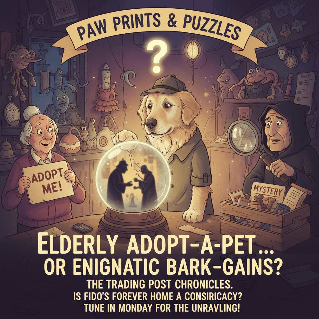 elderly dog adoption or cryptic marketplace mystery? find out next time