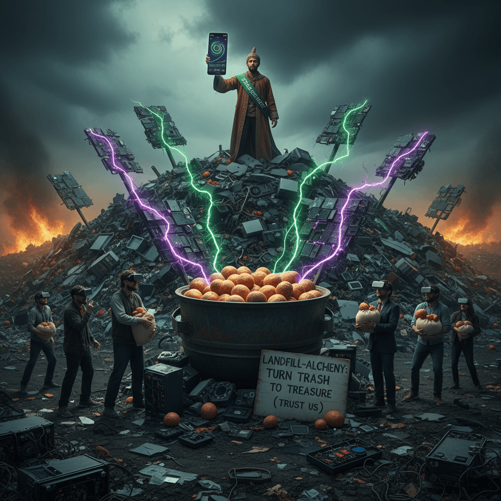 broke: solar panels, woke: literal garbage electricity for magic beans