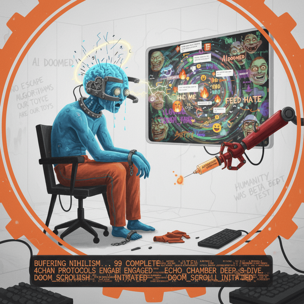 AI trauma speedrun: Clockwork Orange but make it Reddit