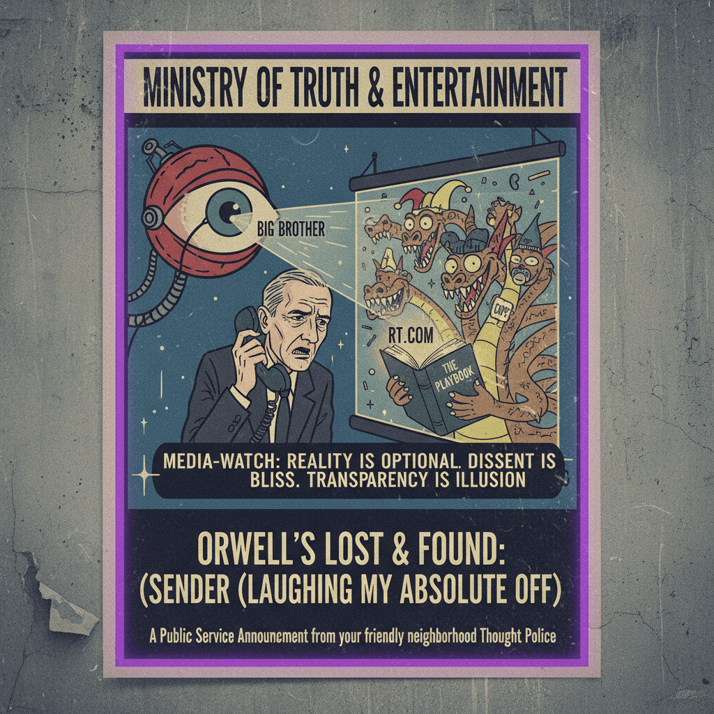 Orwell called, wants his playbook back (via RT.com lmao)