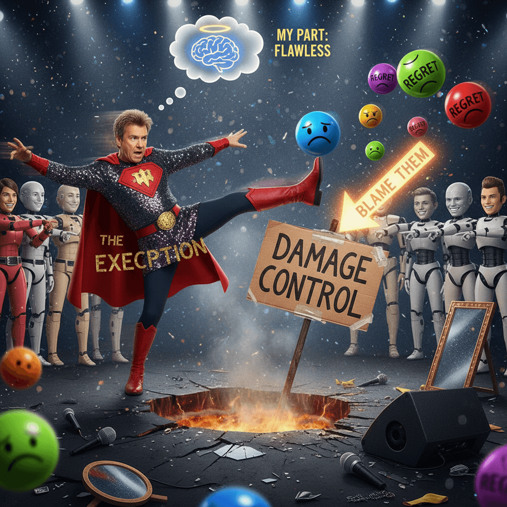 Simon regrets everything except his own role, somehow