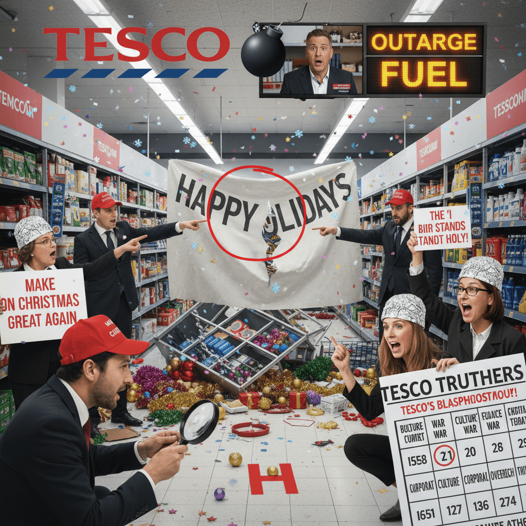 Tesco allegedly commits war crime by removing one word from decorations