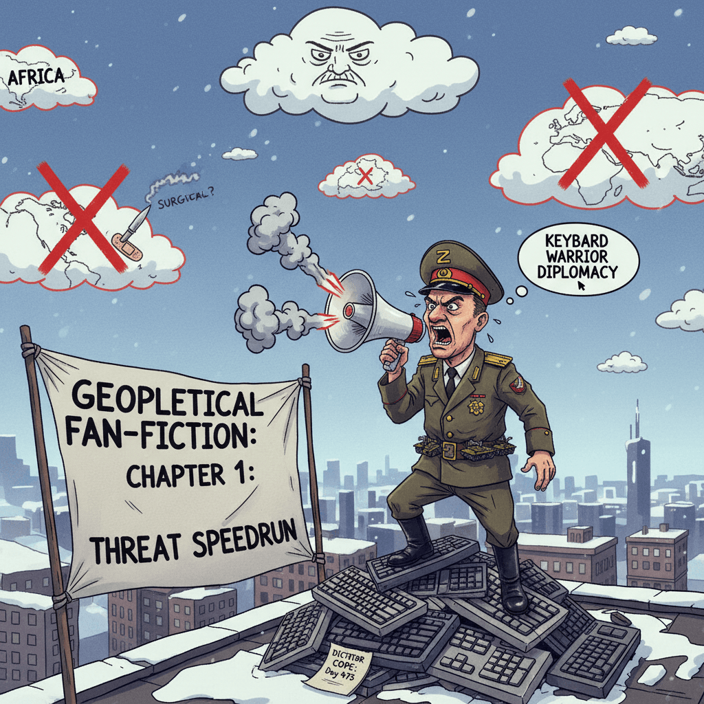 Moscow man yells at clouds, threatens entire continents, calls invasion 'surgical'