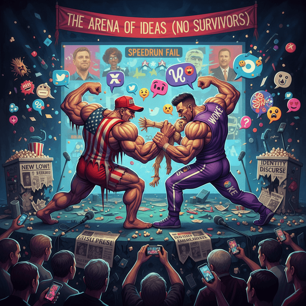 Muscles meet discourse: nobody wins