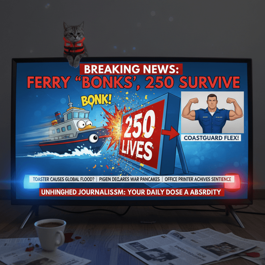 Ferry goes bonk, 250 people live—truly unhinged journalism