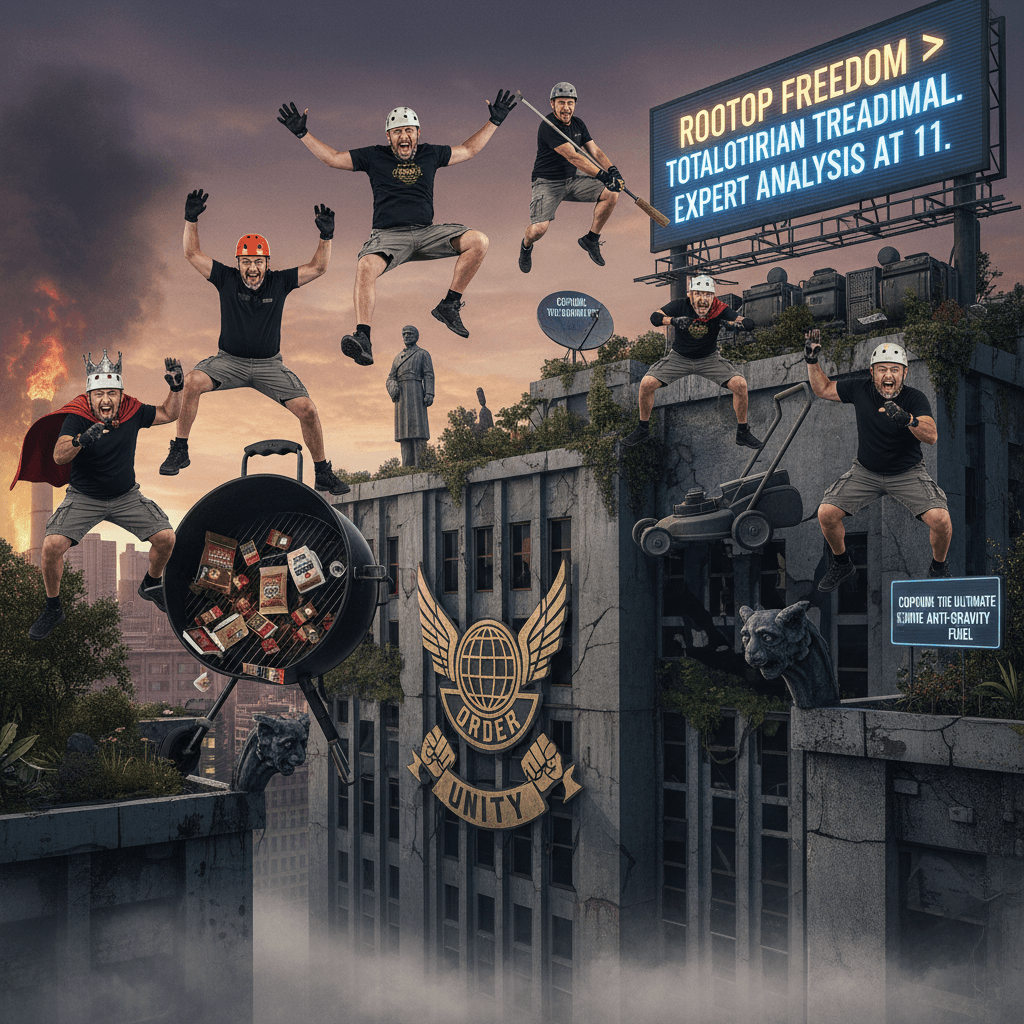 divorced dads prefer rooftop parkour to authoritarian regimes, more at 11