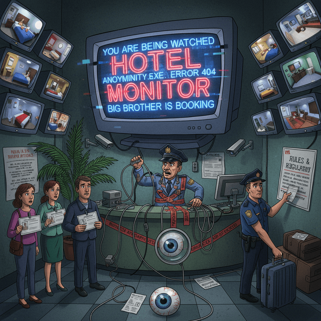 when the hotel sign hits different and you realize you're being actively monitored