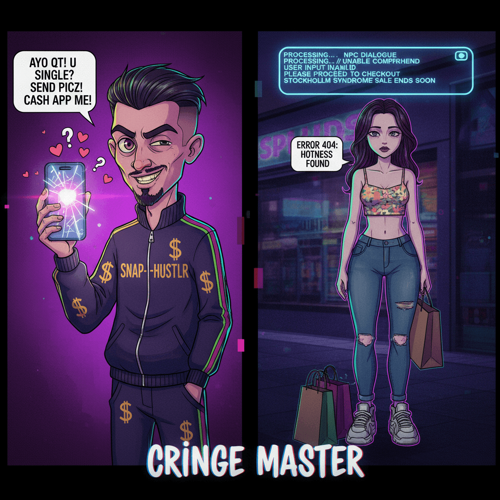 the social media equivalent of asking for nudes at the mall