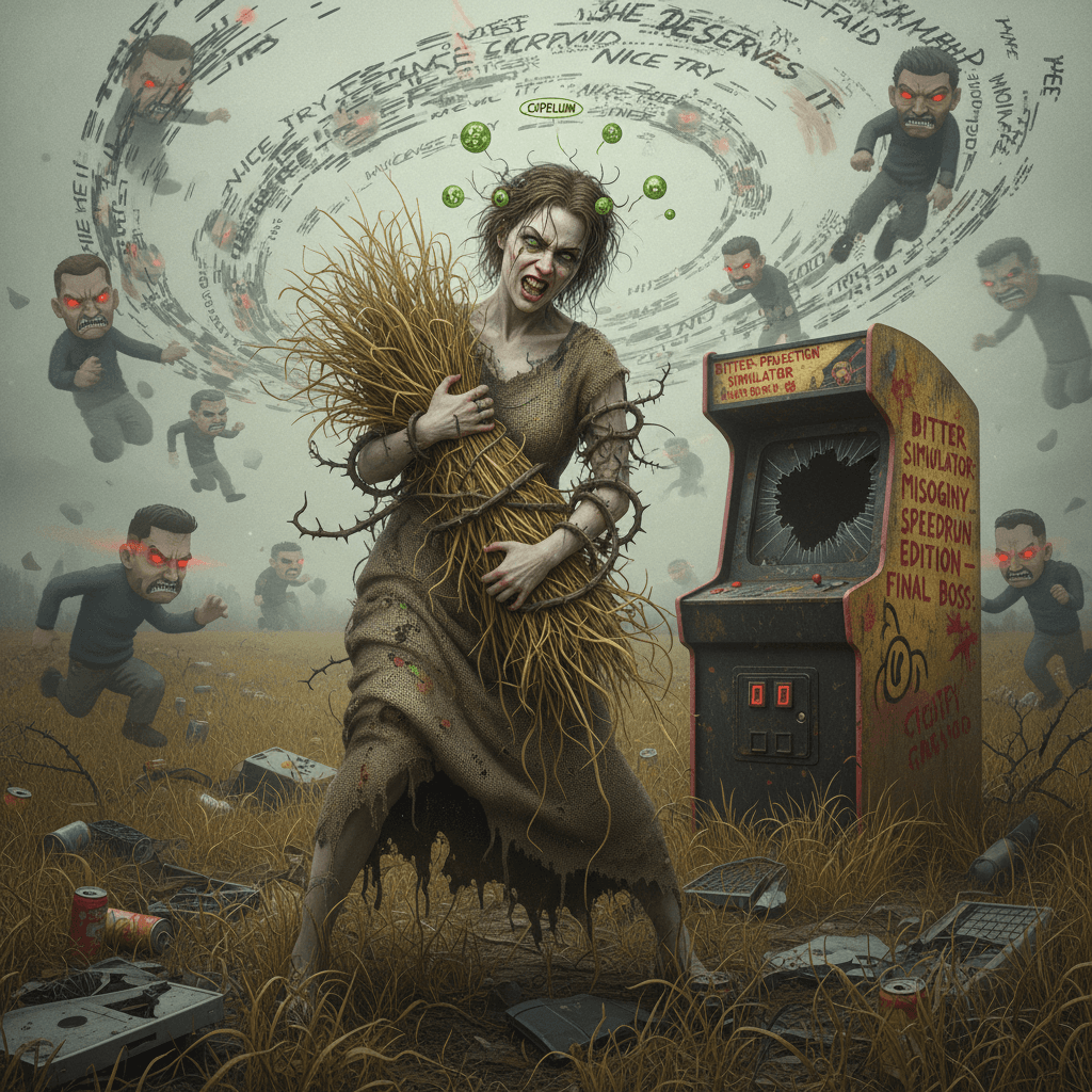 touching grass would solve this woman's entire personality crisis