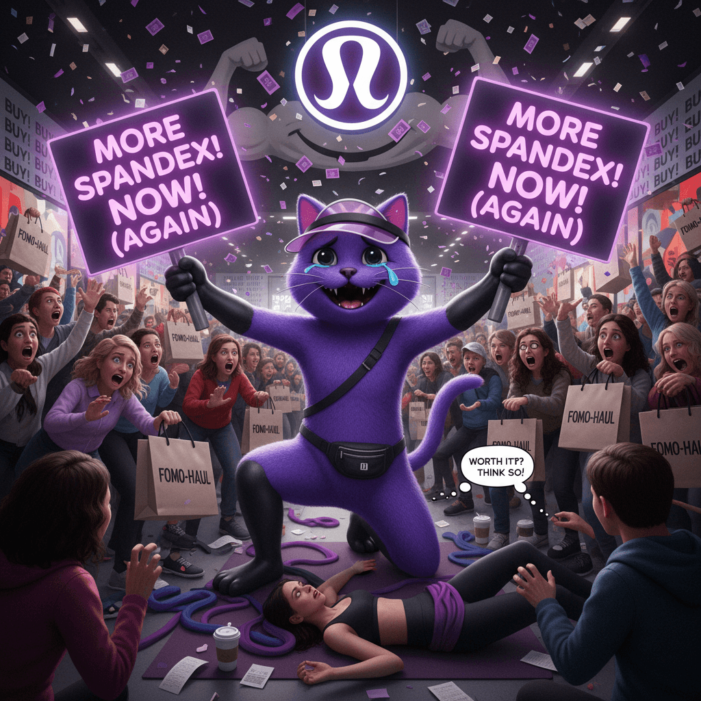 Lululemon begging you to buy more spandex, twice