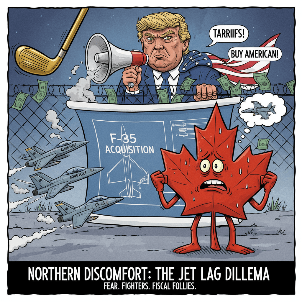 Canada sweating over fighter jets while Trump lurks menacingly in background