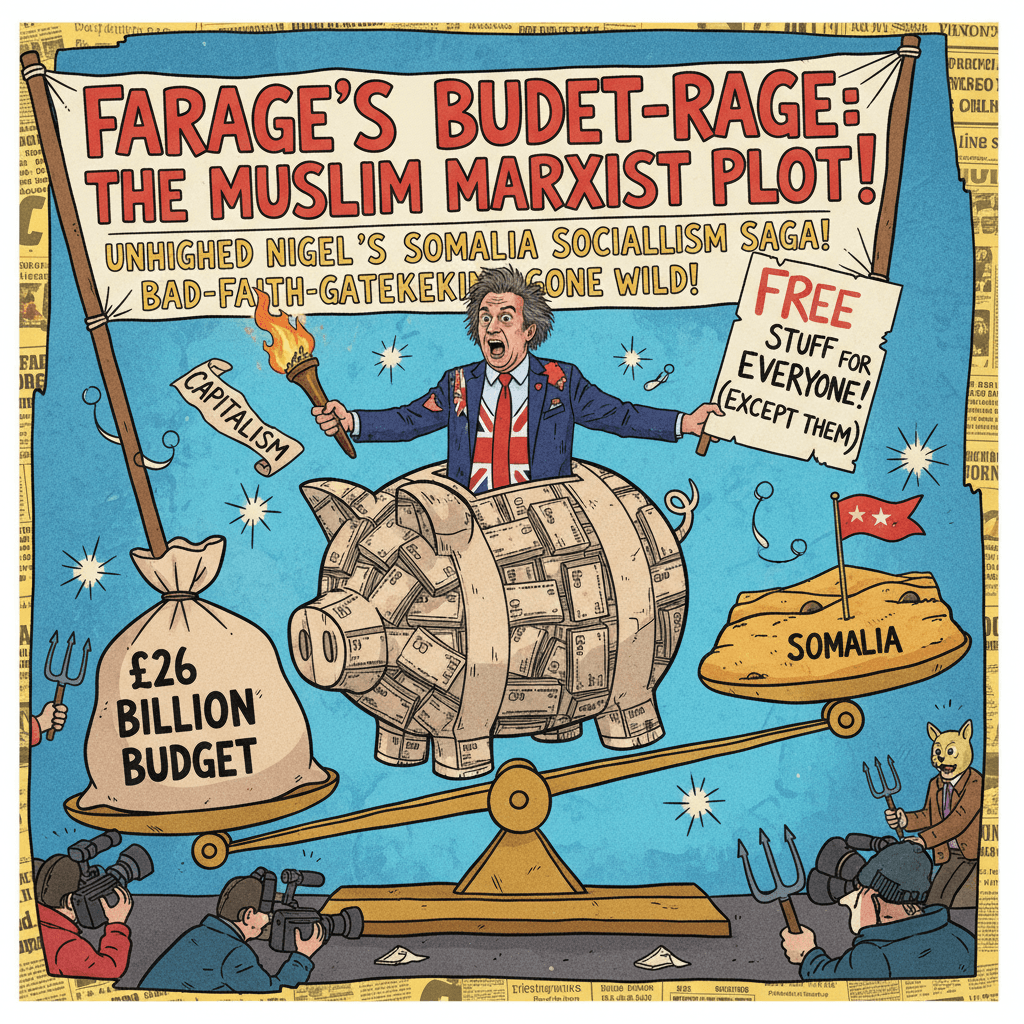 Farage discovers socialism through a £26bn budget and Somalia, very normal