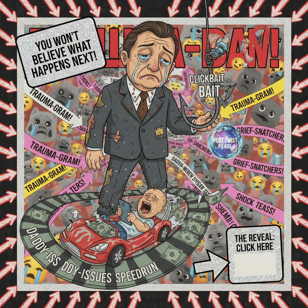 Suicide baited as clickbait headline with plot twist energy