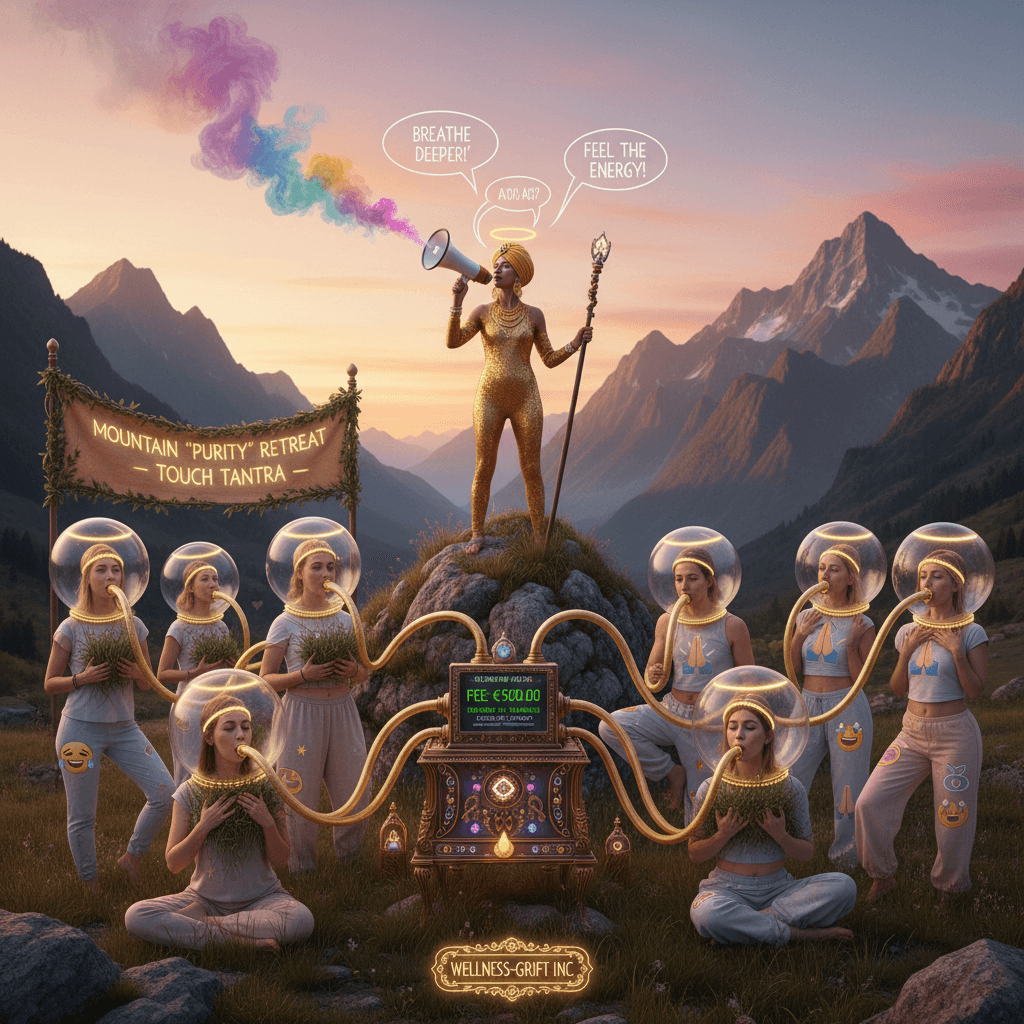 horny yoga cult charges €500 to breathe near strangers in mountains